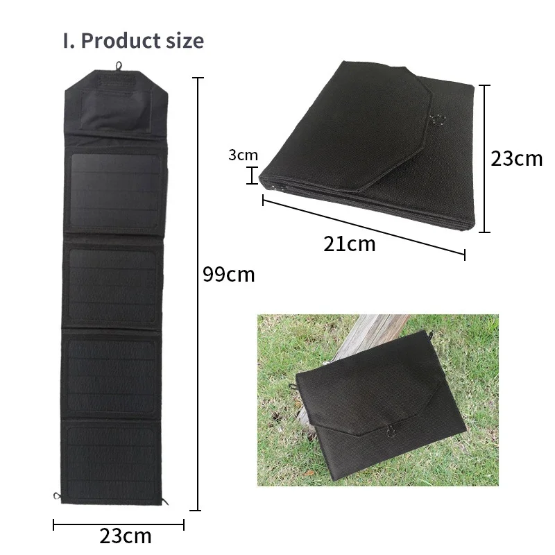 Складная сумка на солнечной батарее 24 Вт 18 в