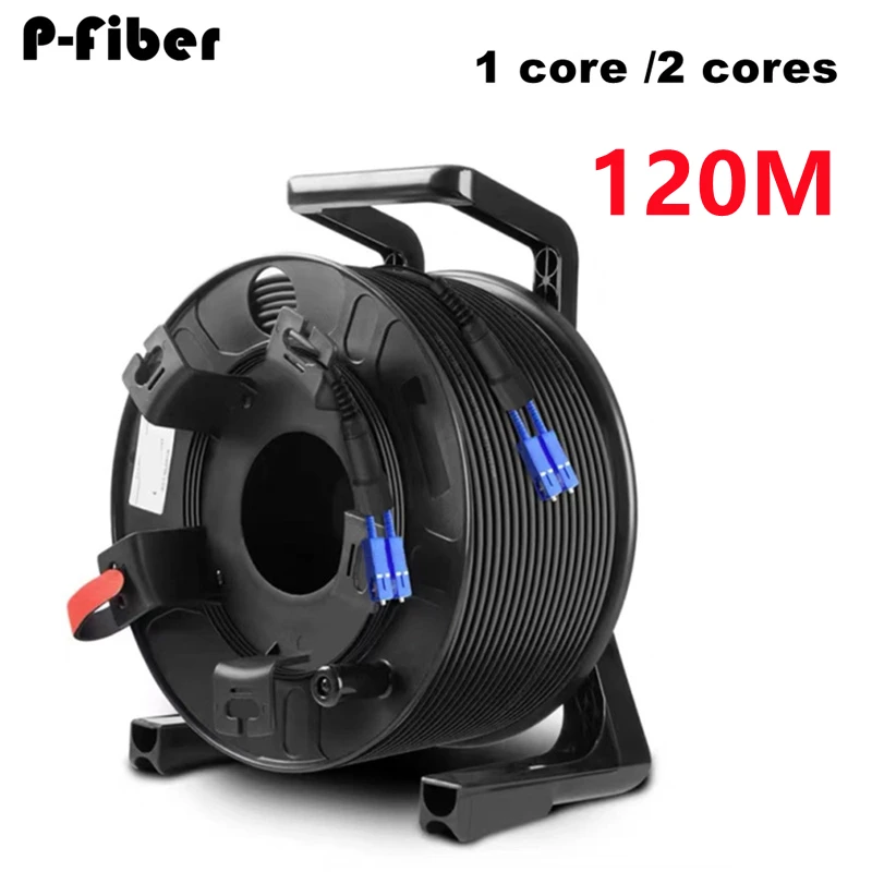 120 м 1 ядро 2 ядра наружный патчкорд армированный с PCD235 катушка LC SC FC одномодовый SM TPU 3,0 мм водонепроницаемый перемычка из оптического волокна