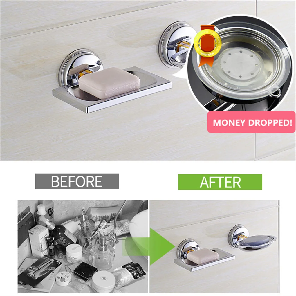 

Stainless Steel Wall Mount Sponge Dish Shower Drill-Free Shelf Bathtub Storage Tray Tub Stand Holder Accessories