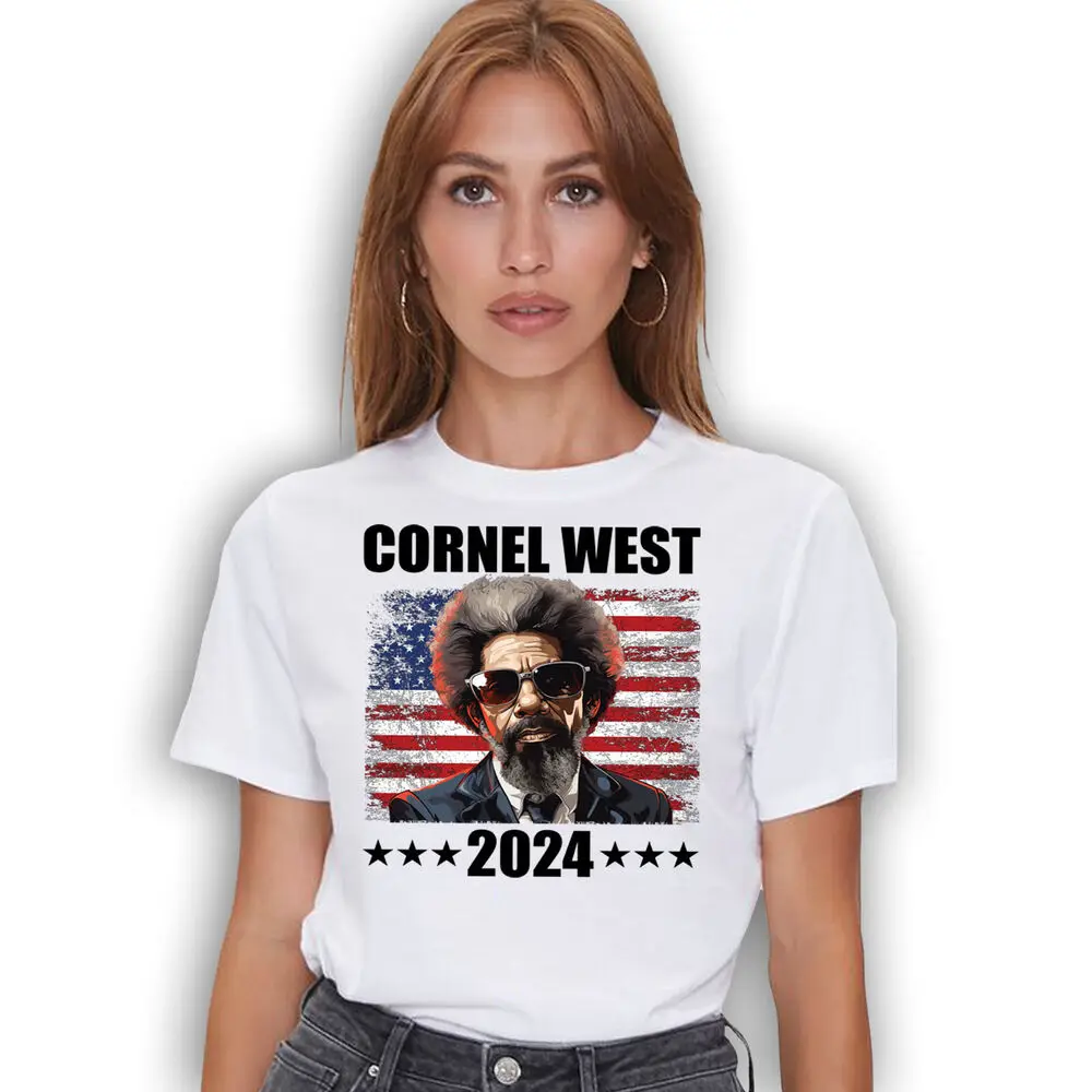 Футболка Cornel West для президента-футболка 2024 с флагом США