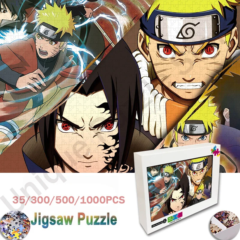 

Naruto Jigsaw 35/300/500/1000 Pieces Anime Jigsaw Puzzle for Adults Kids Educational Toys Kakashi Kaki Sasuke Itachi Boy Gift