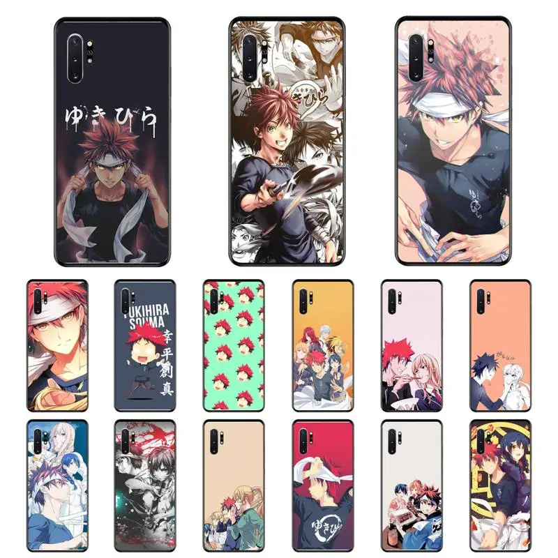 

FHNBLJ Food Wars Shokugeki No Soma Phone Case For Samsung Note 7 8 9 20 Note 10 Pro lite 20ultra M20 M10 Case