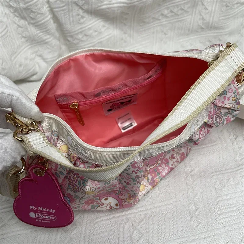 Lesportsacs Mymelody сумка через плечо для девочек тканевая аниме мультфильм ручная на