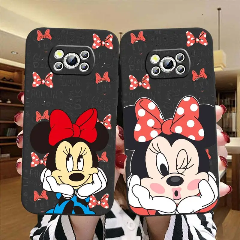 

Dollar Mickey Minnie Stitch Phone Case For Xiaomi Mi Poco X5 X4 X3 NFC F5 F4 F3 GT M5 M5s M4 M3 Pro C50 C40 5G Black Cover