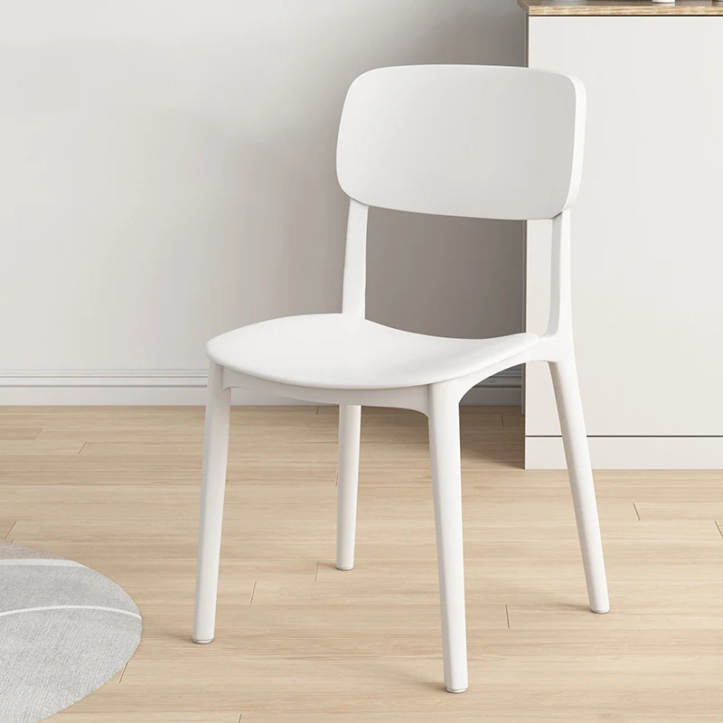 

Ergonomic White Dining Chairs Plastic Modern Relax Bedroom Dining Chairs Design Minimalist Chaise Salle A Manger Home Furniture