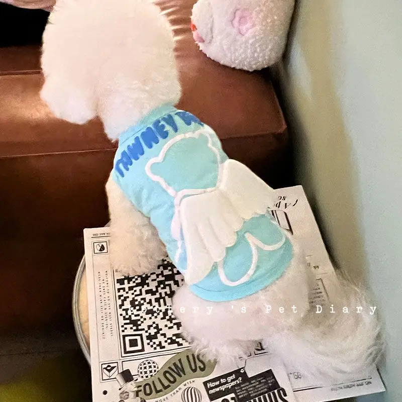 

Dog wings vest Teddy Bichon cat Pomeranian Schnauzer cat pet clothes summer thin anti-lint