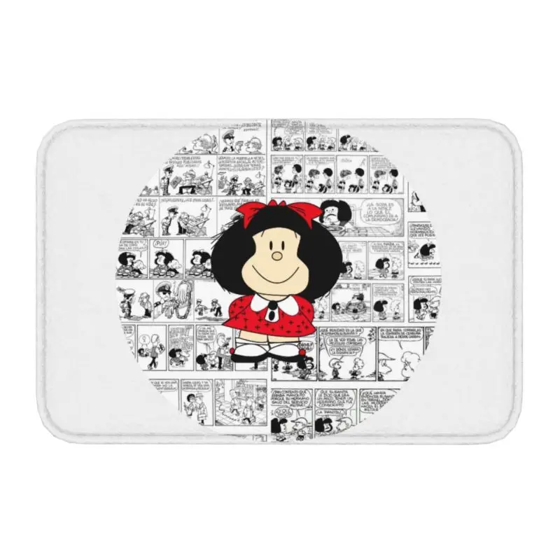 

Коврик Mafalda из мультфильма Quino Comics для входной двери, коврик для входной двери, комнатный коврик для ванной, кухни, коврик для туалета