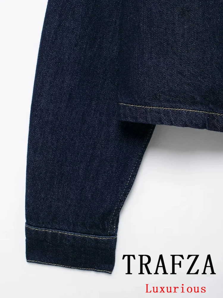 Винтажный шикарный женский ковбойский костюм TRAFZA однобортный свободный жакет с