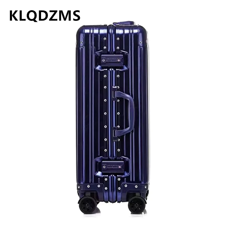 Фото KLQDZMS Чемодан, новый полностью алюминиево-магниевый сплав, посадочная коробка, мужской деловой чемодан на колесиках, 20 