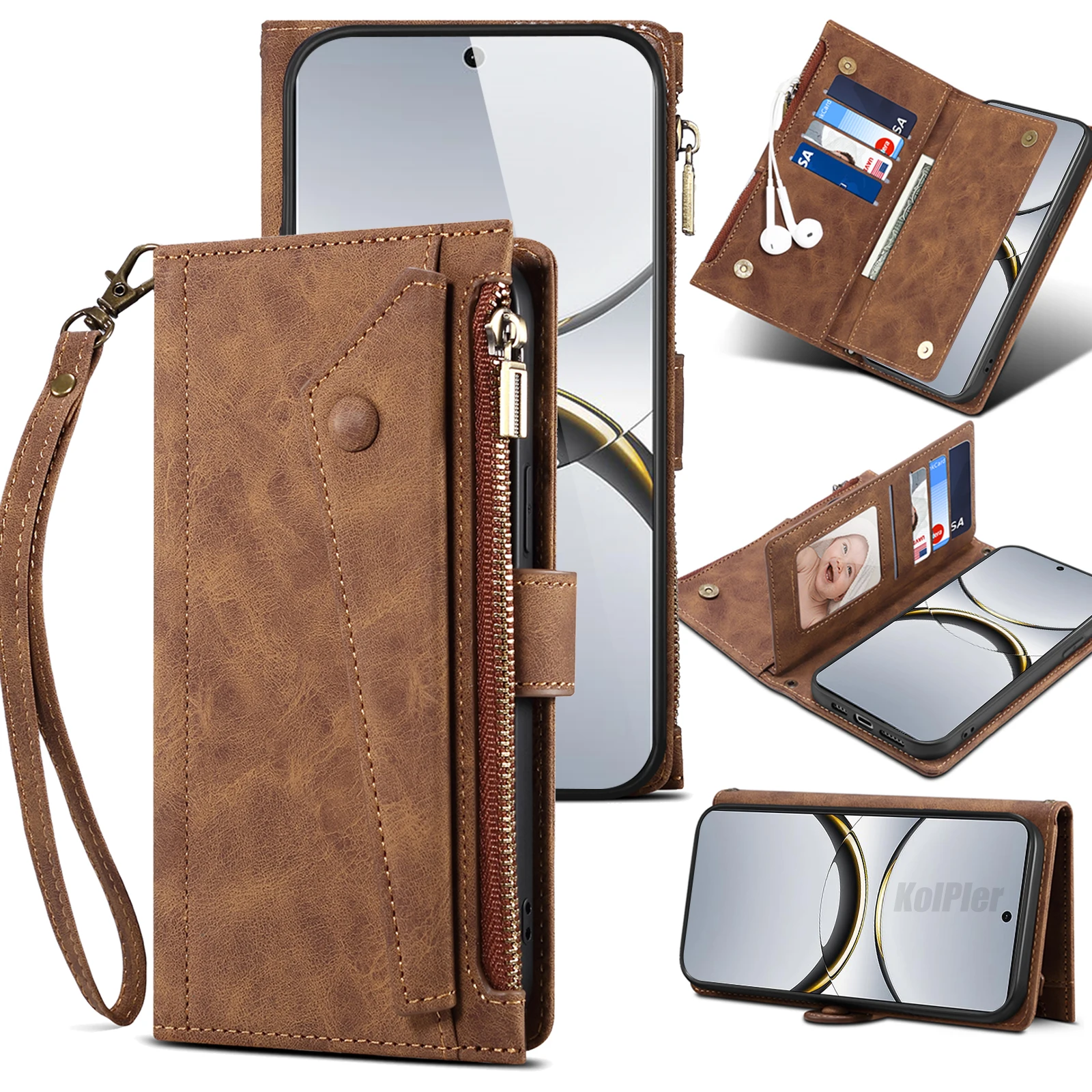 Чехол-кошелек для рук OPPO FIND X8 PRO/FINDX8 многофункциональный кожаный флип-чехол