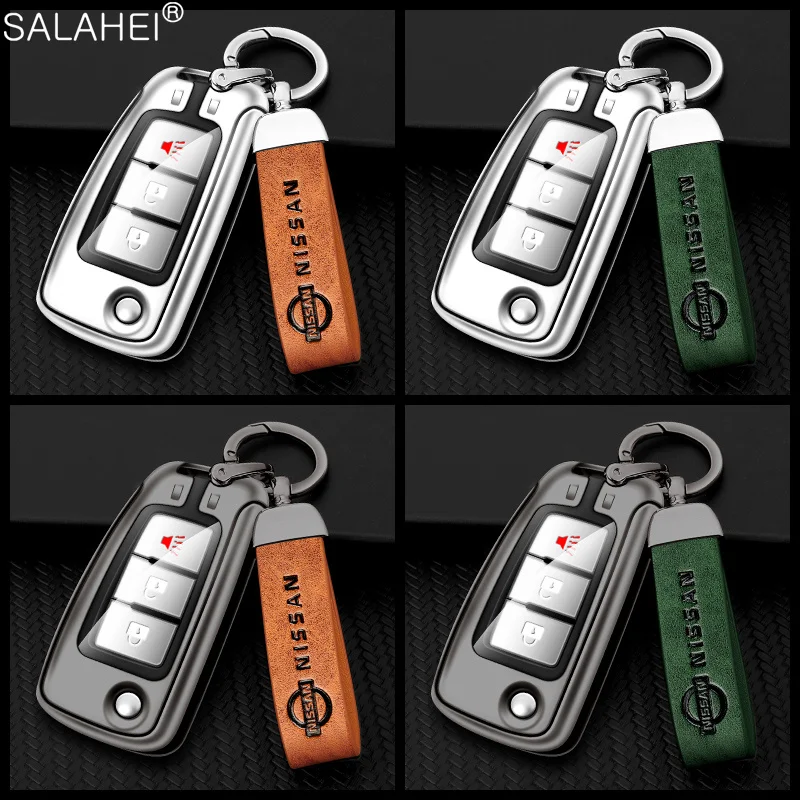 

Car Folding Key Case Cover Fob For Nissan X-Trail Juke T32 Rogue F15 Qashqai Tida Murano Maxima Quest Juke Full Protection Shell