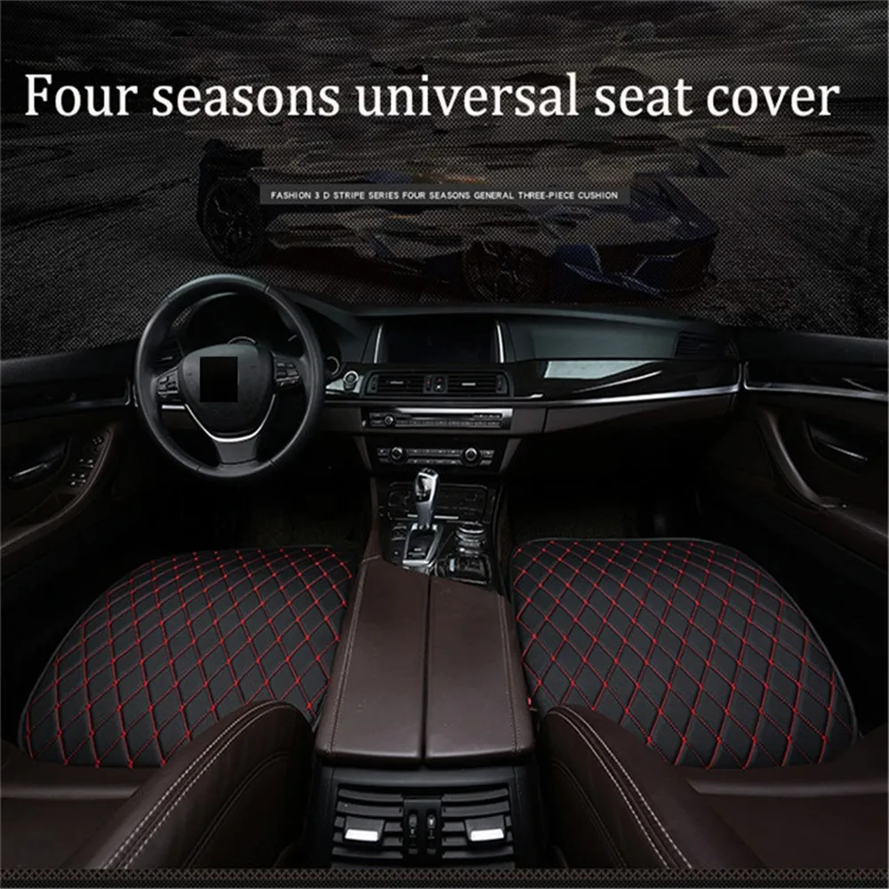 

High-quality Car Auto Seat Cover Front Cushion Soft Leather Seat Pad Cushion Protector Four Season Interior Accessories