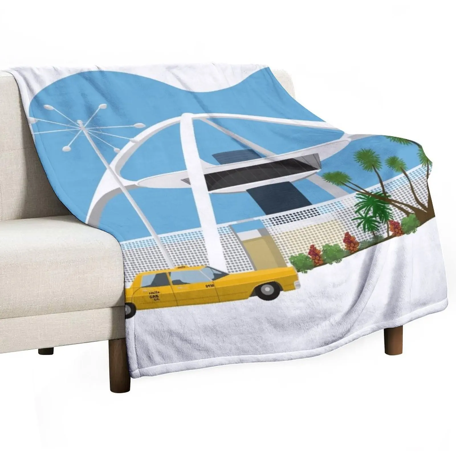 LAX тема строительства аэропорта Googie плед одеяло кровать детская кроватка белье