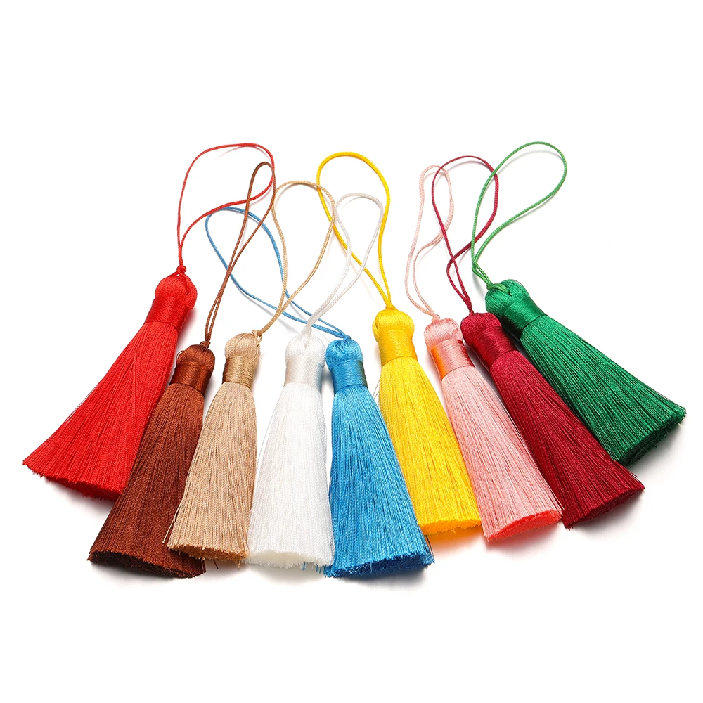 

5Pcs/Lot Multicolor 8cm Long Silk Tassel Pendant Charm Jewelry Tassels for DIY Necklace Earrings Findings Handmade Accessories