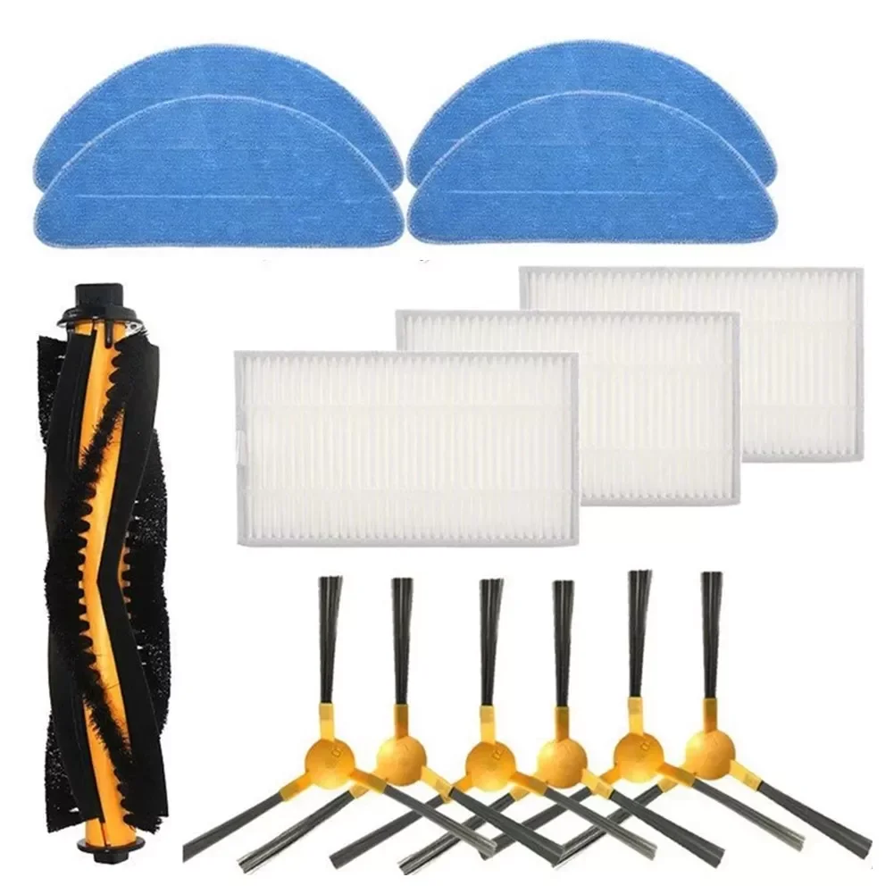 

Roller Brush Filter Kit For Liectroux C30B Vacuum Cleaner Accessories For Liectroux C30B E30 Side Brushes Mopping Cloths Mop Pad