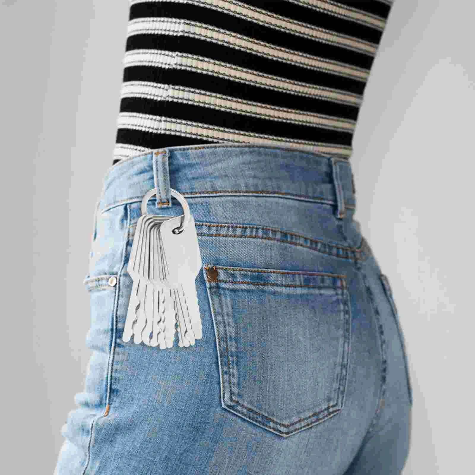 

10 Pcs Key Chain Structure Blank Motorcycle Door Keys Car Blanks Embryo Bulk Assorted