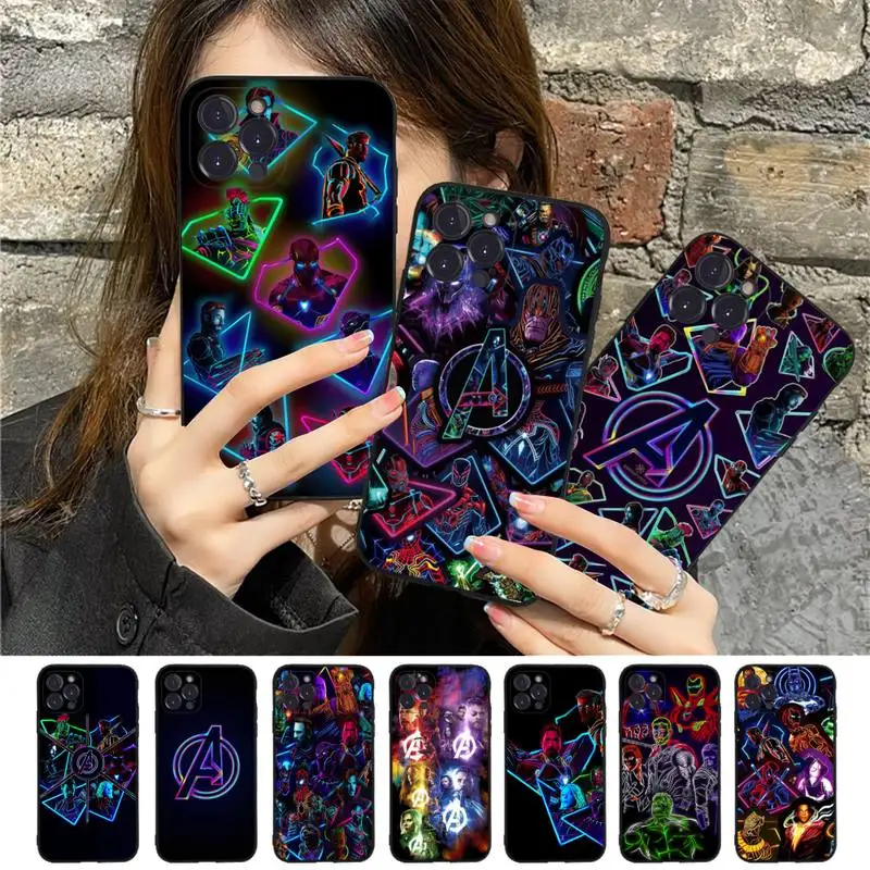 

Marvel Avengers comics Phone Case Silicone Soft for iphone 14 13 12 11 Pro Mini XS MAX 8 7 6 Plus X XS XR Cover
