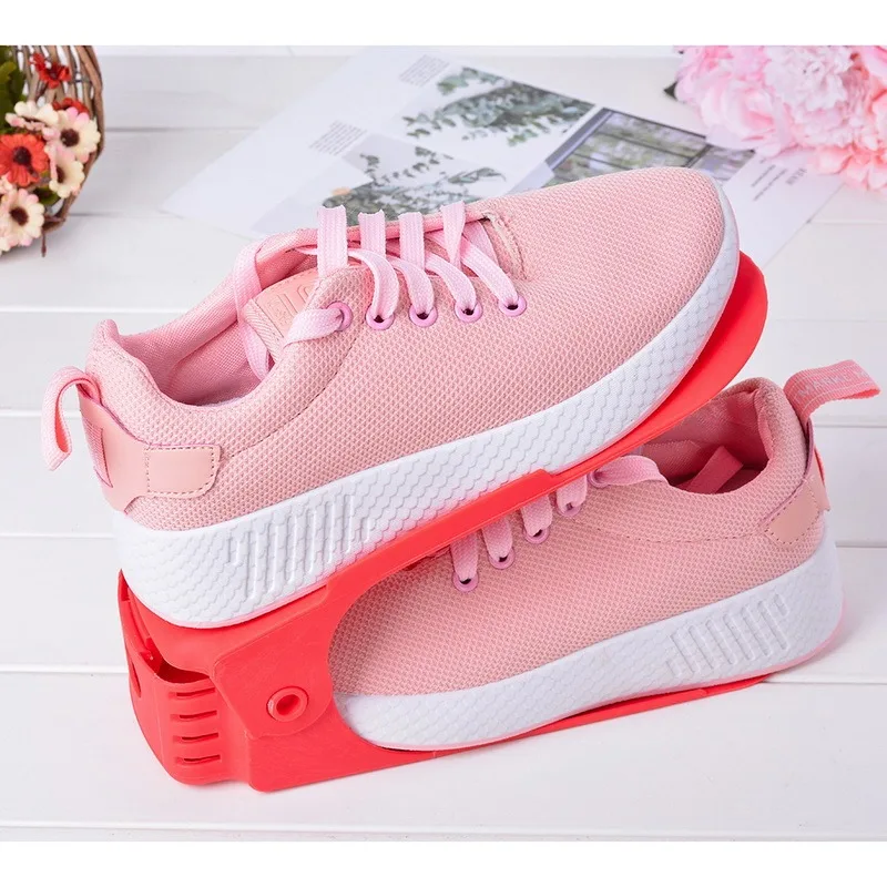 Регулируемая полка-органайзер для обуви регулируемый стеллаж хранения экономия