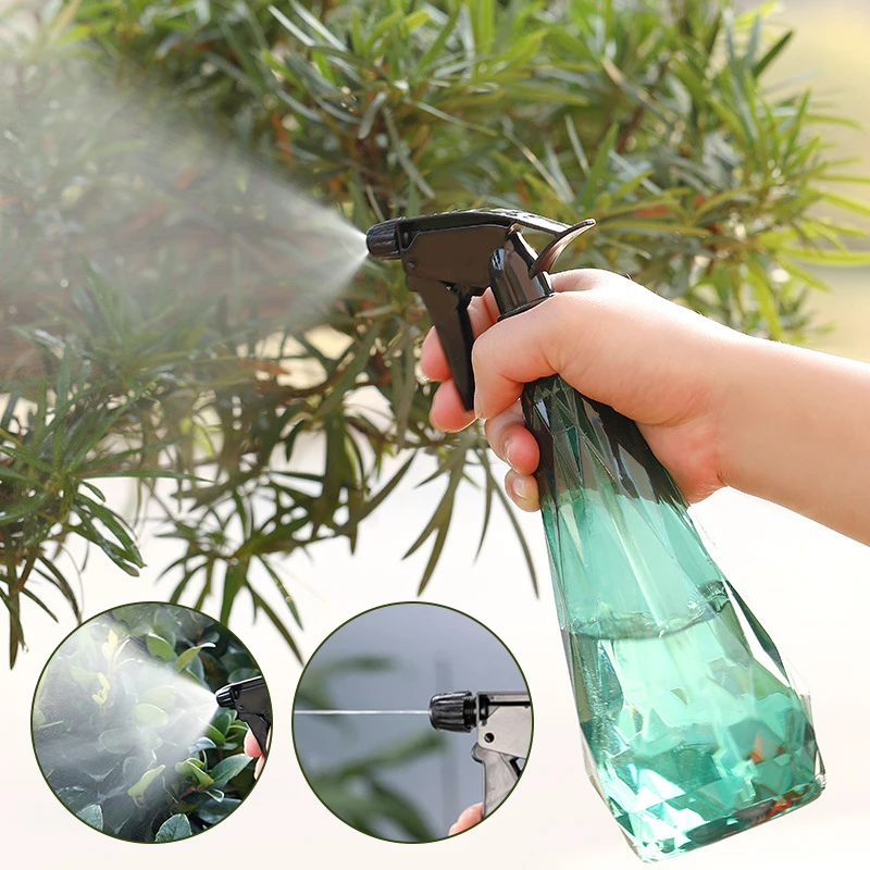 

500ml/600ml Plant Flower Spray Water Bottle Plastic Garden Watering Sprinker Manual Trigger Spray Pot Gardening Irrigation Tool