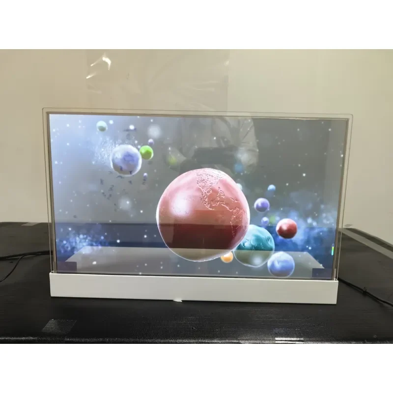 Фото OEM Прозрачный гибкий OLED-дисплей 55 дюймов для помещений, светодиодная пленка на стекле, самоклеящаяся прозрачная пленка для экрана №2