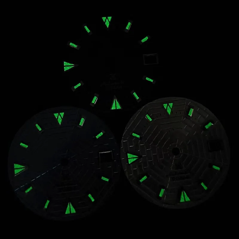28.5MM watch dial Mechanical watch green luminous dial Suitable for Japanese NH35/NH36/4R movement Watch Accessories