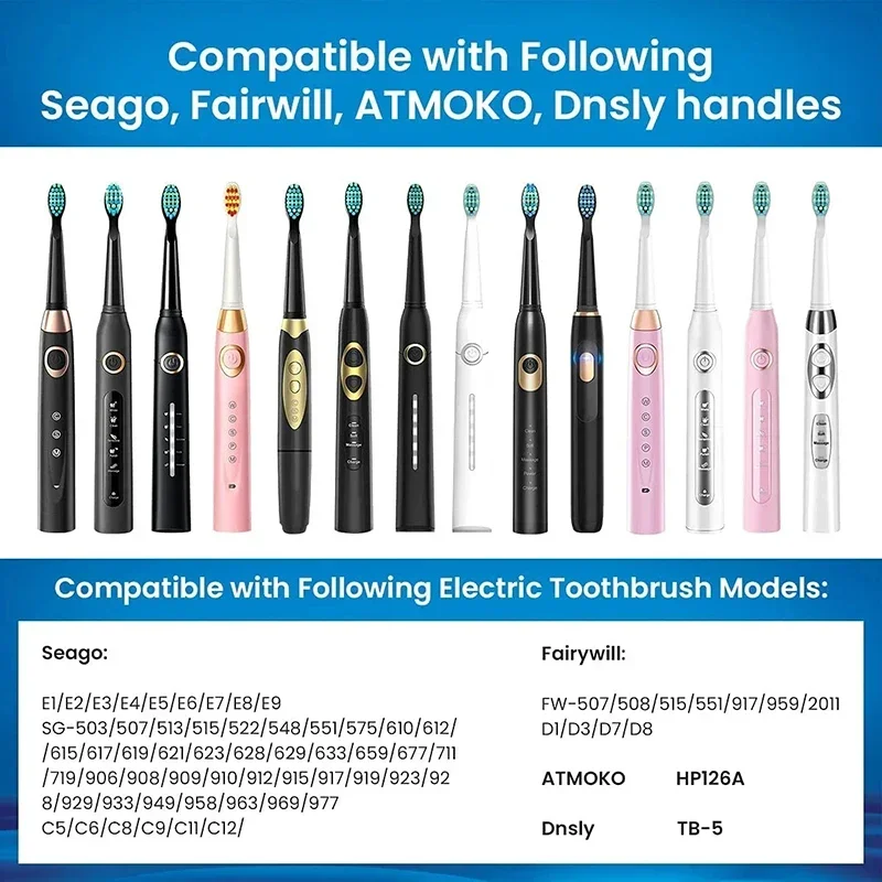 5-10 шт. сменные насадки для электрической зубной щетки Seago Fairywill FW SG 507 508 515 551 917 959 908 с щетиной Dupont (art.: 3920cc91ed0ff) - 3920cc91ed0ff