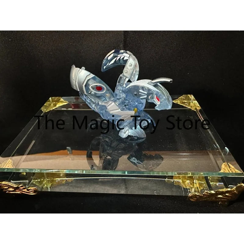Фото Оригинальная коллекционная фигурка Sega Toys MK2 Dragonoid Bakugan BakuTech Ice Blue Transparent Creature Transformable для демонстрации №2
