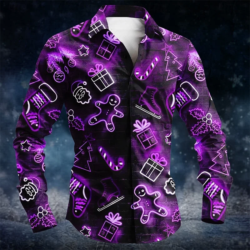 Мужская рубашка с имбирным пряничным рисунком