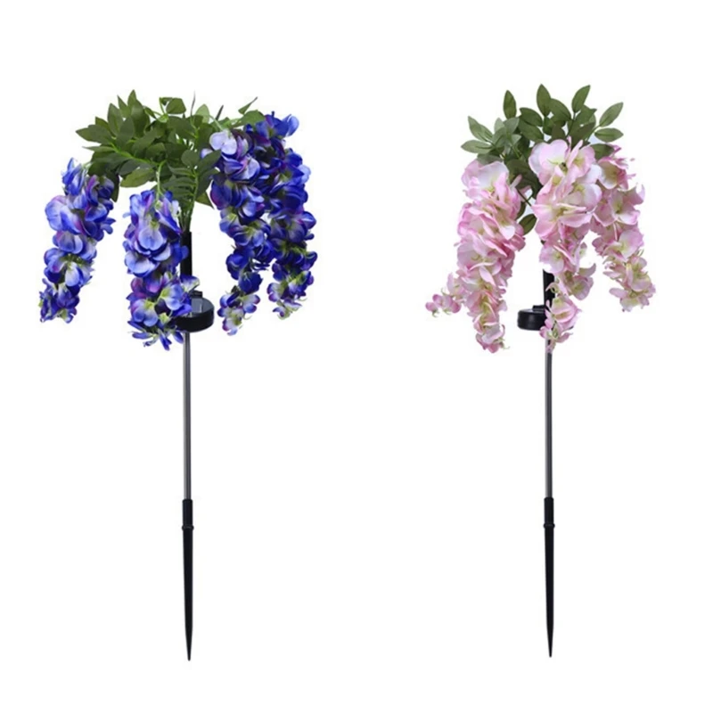 

Solar Wisteria Flower Garden Stake Decorative Bedroom Dormitory Party Decor