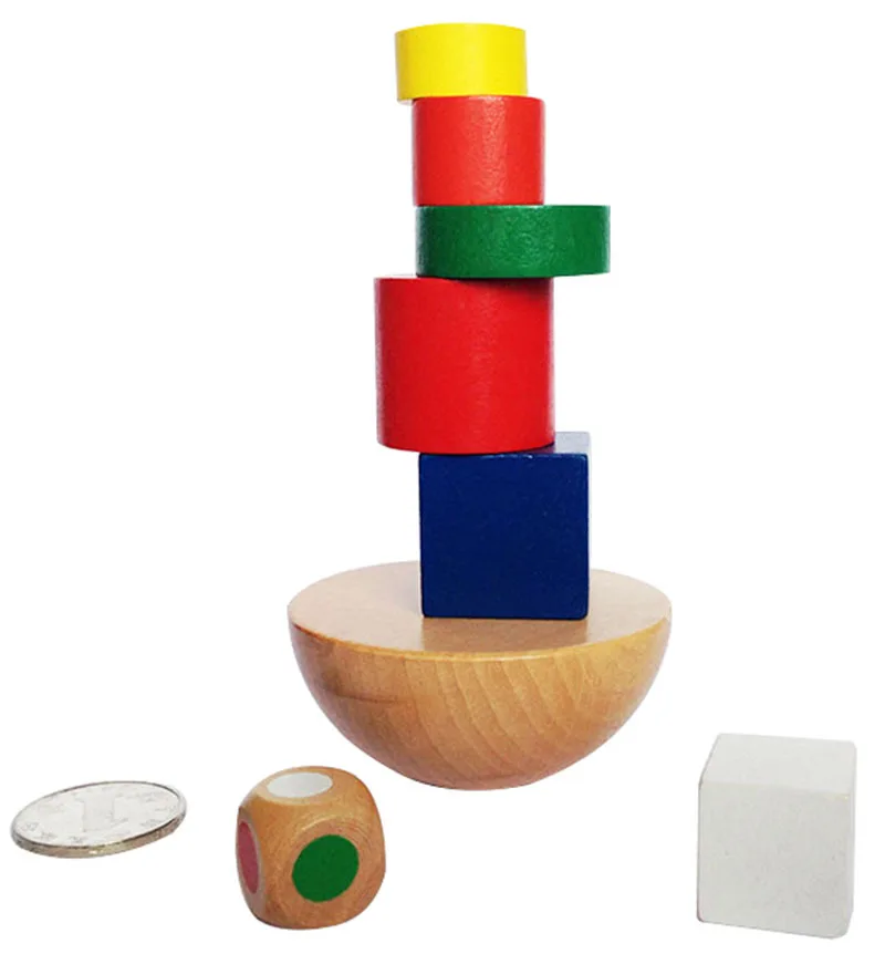 

Cloth Bag Hemisphere Balance Game Children Early Education Wooden Toys Puzzle Balance Toy Geometry Exquisite Gift