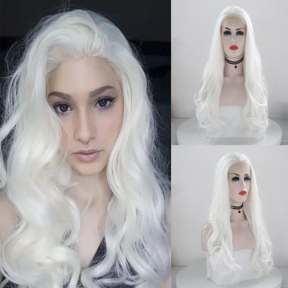 

Парик AIMEYA из термостойкого волокна Женский, длинный синтетический на сетке, с оборками спереди, с свободной частью, повседневная одежда, для косплея