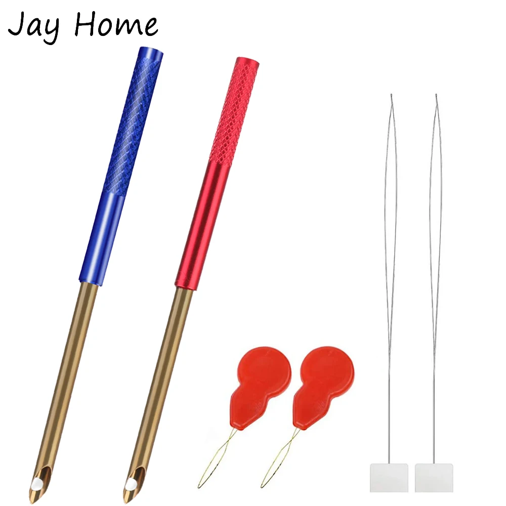 

50# Embroidery Pen Punch Needle Set Embroidery Poking Cross Stitch Tools Knitting Needle with Needle Threader for Stitching