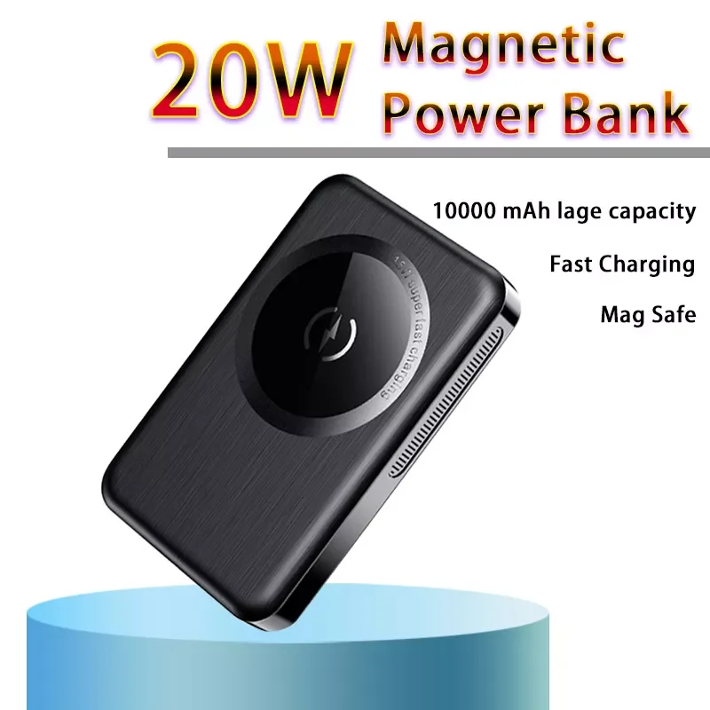 

PD20W Mini Power Bank 10000mAh High Capacity Charger Wireless Fast Charging External Battery for iPhone 12 13