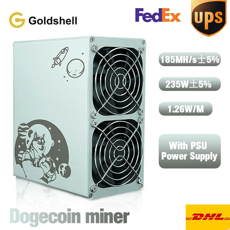 Аксессуары для майнинга Goldshell Mini DOGE PRO 185M 235W Dogecoin LTC miner более экономичный чем Asic LT5