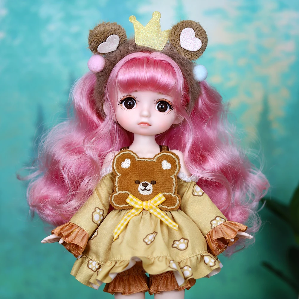 

Dream Fairy 1/6 BJD Doll Trendy cute series 28cm Ball Jointed Doll Including Exquisite Clothing Headwear And Shoes Girls Gift