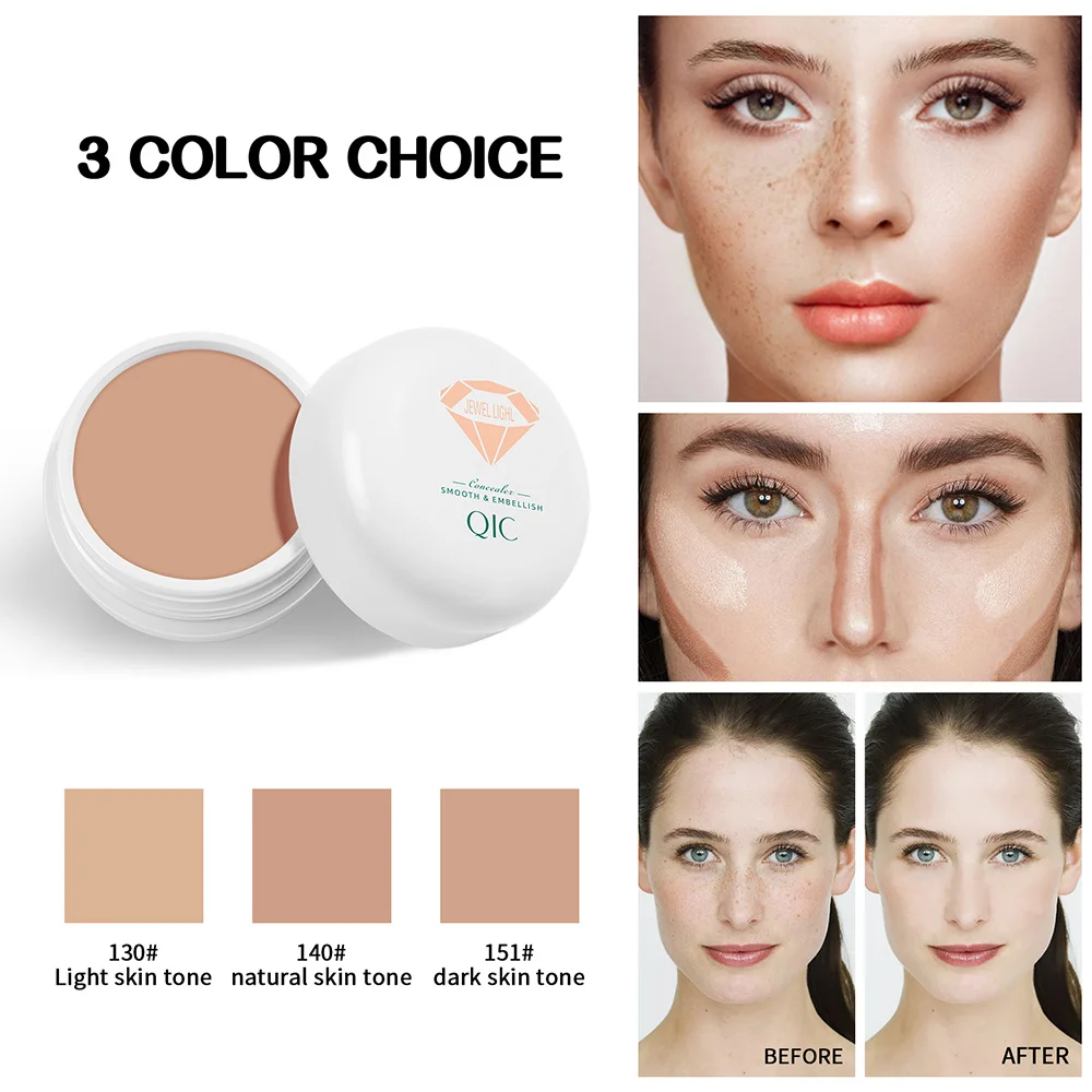 

QIC Coverage Corrector Anti Dark Circle Freckle Waterproof Foundation BB Cream for Face Makeup Base Cosmetic Product 3colors