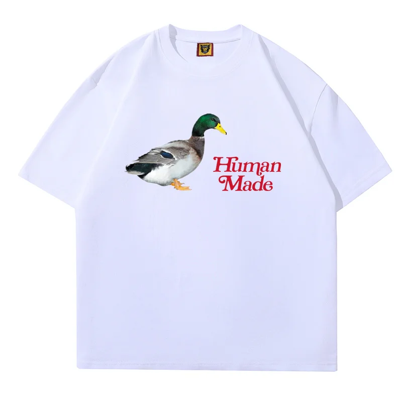 

HUMAN MADE 23SS Men's And Women's Short-sleeved T-shirt Summer Water Duck Print Casual Crew Neck Top