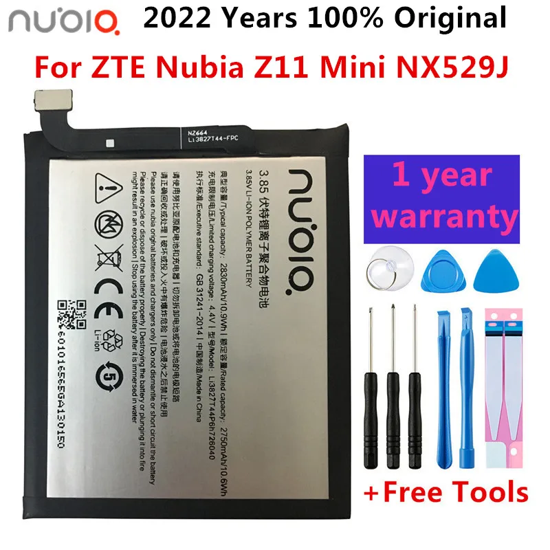 

100% Original New 3.85V 2830mAh Li3827T44P6h726040 For ZTE Nubia Z11 Mini NX529J Battery