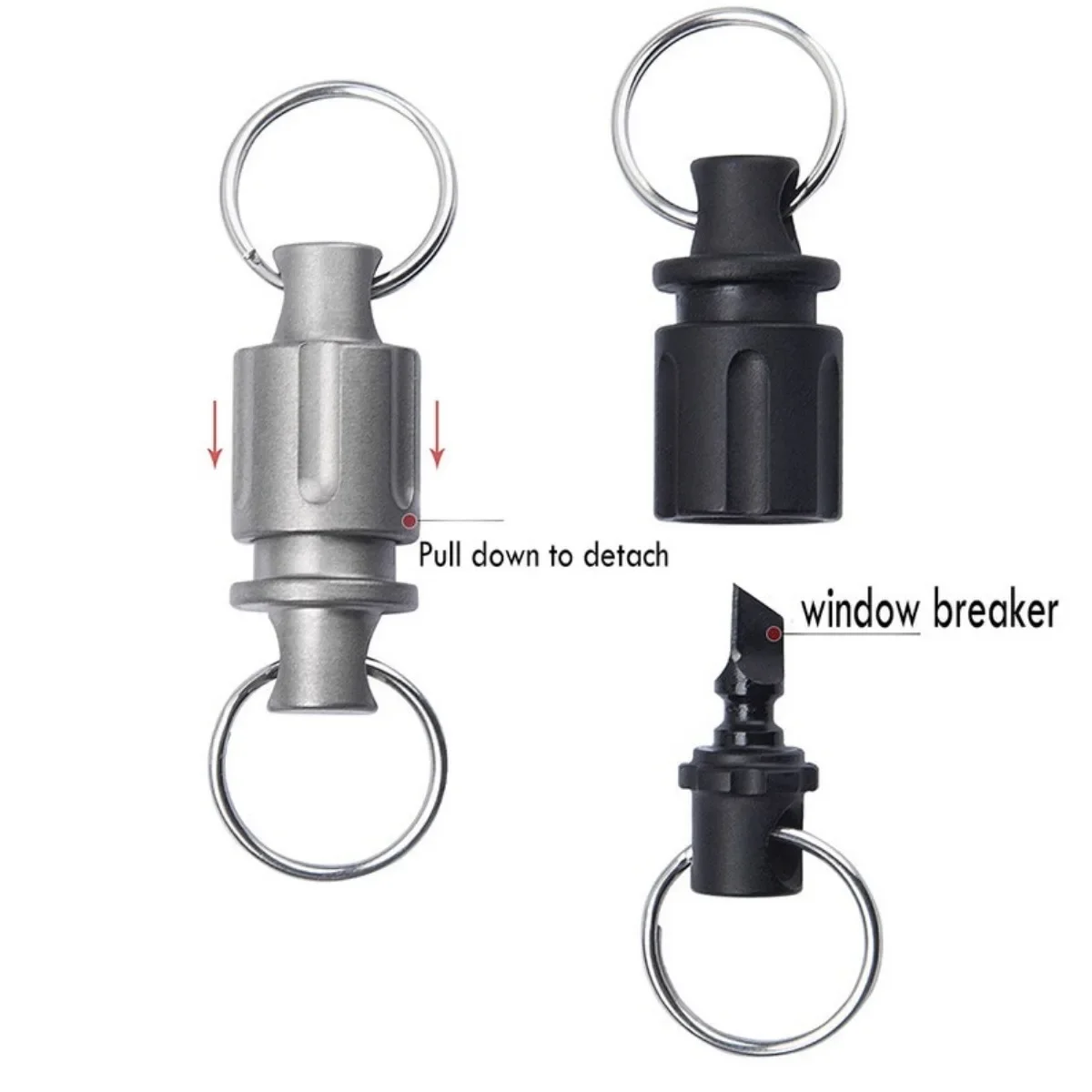 ONE TC4 Ti Титановый быстроразъемный поворотный съемный брелок для ключей Surival Windows