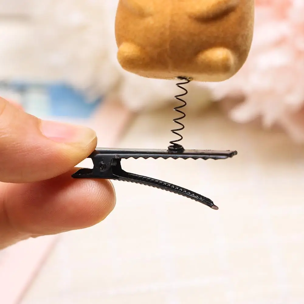 6 шт. милая мультяшная капибара весенняя заколка для волос каваи 3D плюшевые