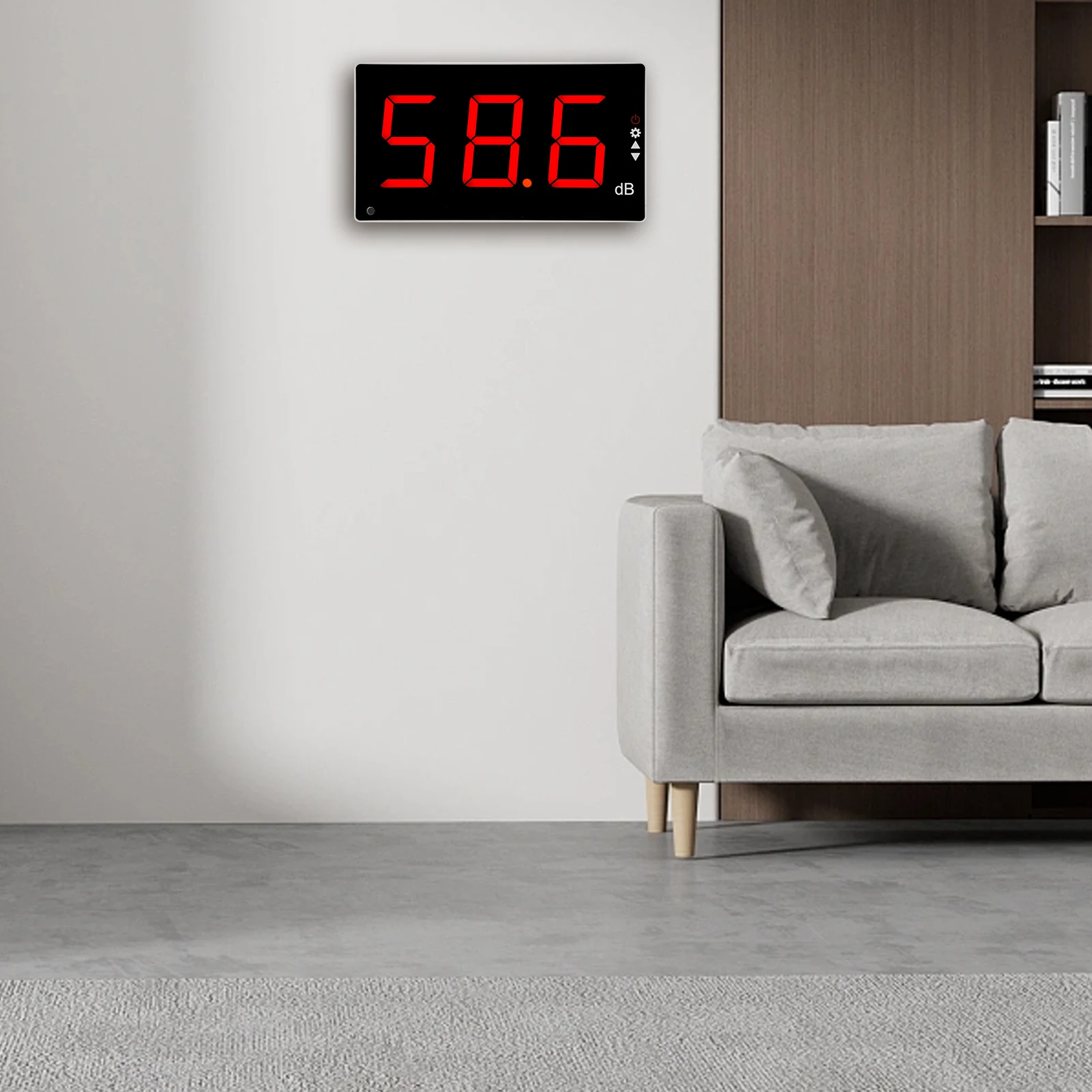 Цифровой измеритель уровня звука настенный с большим ЖК дисплеем