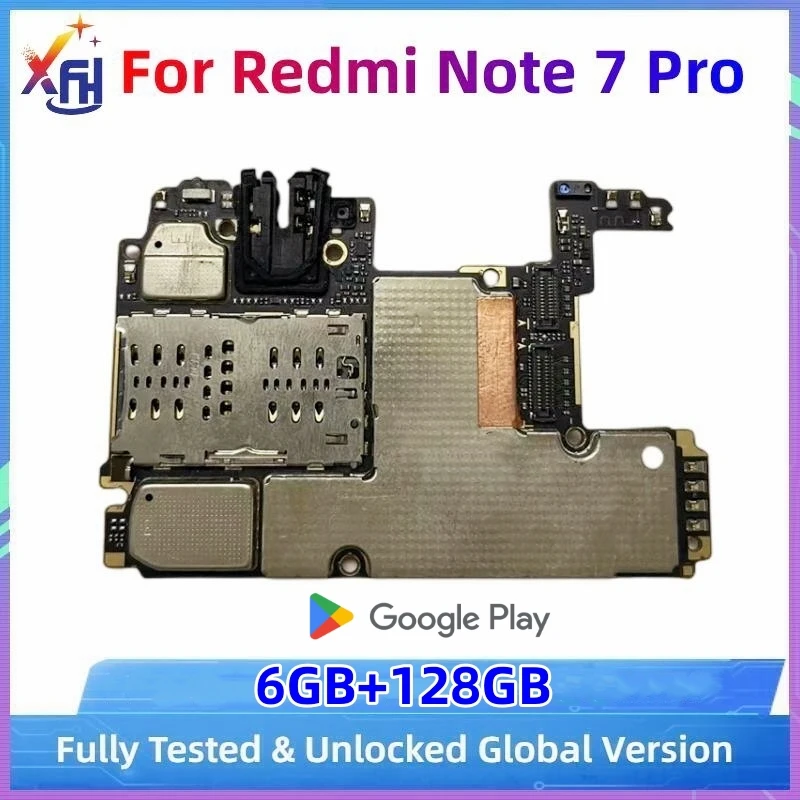 Original Unlocked Motherboard For Redmi Note 7 Pro Logic Board Global Version Main Circuits Board 128GB Snapdragon 675 Processor enlarge
