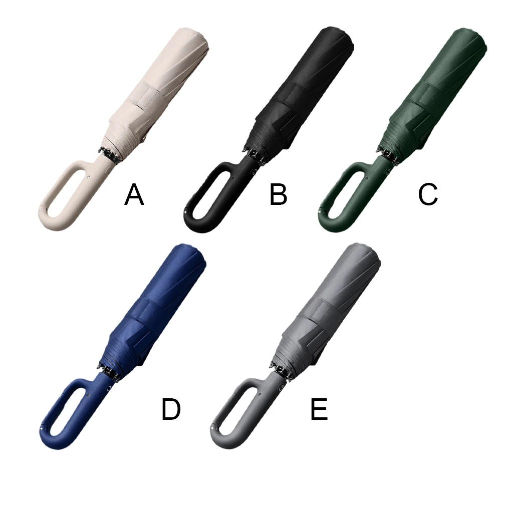 

125CM Ring Buckle Brolly Portable Automatic Umbrella Sunshade Sunproof Men Large Clasp Folding Sunny Umbrellas