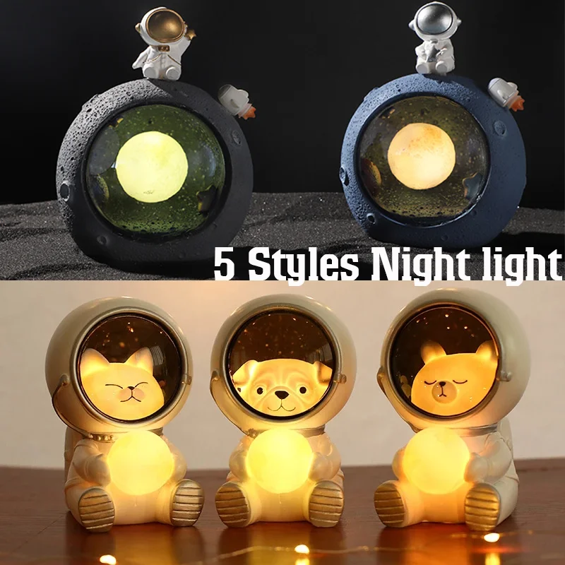 

Creative Cute Galaxy Guardian Pet Astronaut Night Light Personality Bedroom Decoration Lights Star Light Kids Toys Birthday Gift