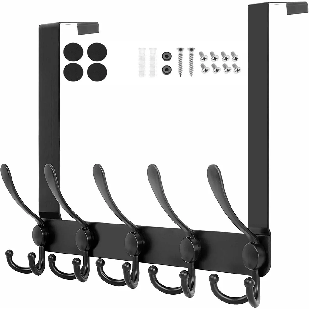 

Дверные Крючки, вешалка, настенный держатель для пальто, Вешалка из нержавеющей стали для одежды, сумок, шляп, подвесная полка, крючки на две...