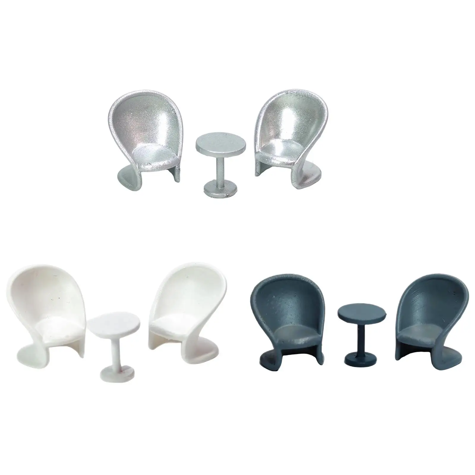 

1:87 фигурок, миниатюрные сцены, современный стол и стул, украшение для кукольного домика, масштаб 1/87, миниатюрные фигурки