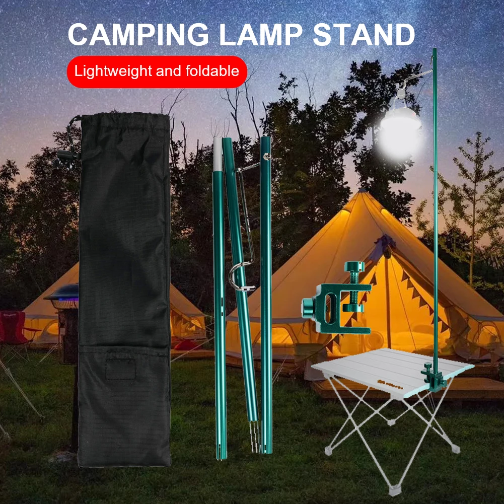 

Outdoor Camping Lantern Stand Collapsible 90cm Aluminum Alloy Camping Light Pole Foldable Hanger for Fishing Camping Hiking