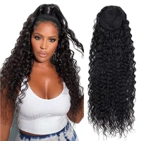 afro curly ponytail hair extension synthetic drawstring pony tails clip on hairpins curls organic fake hair wig long 30inch 180g