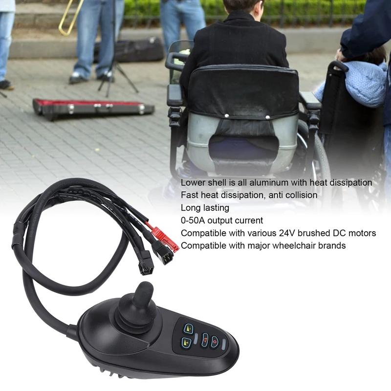 Controlador de Joystick de silla de rueda eléctrica Universal de 24V para sillas de ruedas eléctricas, Robots inteligentes, equipo de entretenimiento