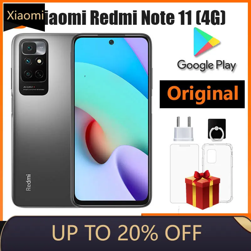 

Сотовый телефон Xiaomi Redmi Note 11, 4G, глобальная прошивка, 4 Гб 128 ГБ, 18 Вт, быстрая зарядка, 6,5 "FHD 90 Гц, камера 50 МП